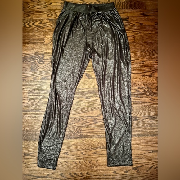 Divided Pants - Divided Metallic Gray Pull-On Joggers